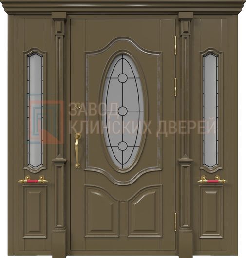 Входная дверь с массивом дерева со стеклом с двух сторон МСВ-19 с массивом дерева со стеклом с двух сторон МСВ-19