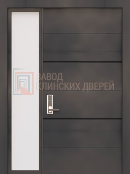 Входная дверь с МДФ со стеклом СТК-121 с МДФ со стеклом СТК-121