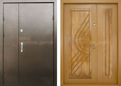 Тамбурная дверь с порошковым напылением и МДФ ТМБ-33 с порошковым напылением и МДФ ТМБ-33