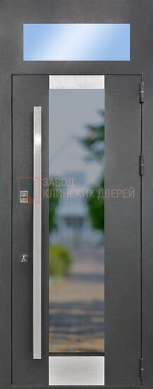 Входная дверь c порошковым напылением и стеклом УЛ-52 c порошковым напылением и стеклом УЛ-52